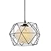 Suspension Industrielle, EYLM E27 Suspension Luminaire,Abat Jour Plafond, Luminaire Plafonnier Lustre Cuisine LED Moderne Simple Salon Antique Lampe Suspension pour Chambre(Avec ampoule)(24cm)