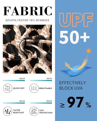 Soneven Women's Swim Shirt UPF 50+ Ruffle Sleeve Rash Guard UV Sun Protection Swimsuit Top Bathing Suit No Bottom4