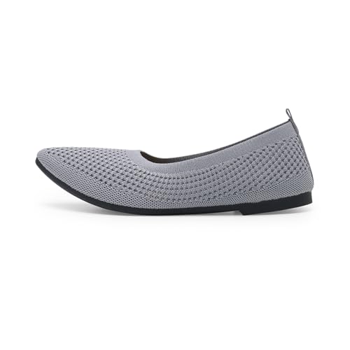 Image of Alexis Leroy Women's Loafer Mesh-Breathable Walking Shoes Slip On Casual Elastic Knit Lightweight Dressy Ballet Shoes