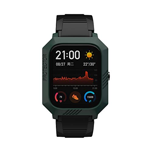 Image of SIKAI CASE SIKAI Bumper Case Cover for Amazfit GTS Anti-Scratch Lightweight Shockproof Screen Protector for Huami Amazfit GTS Smart Watch (Dark Green)