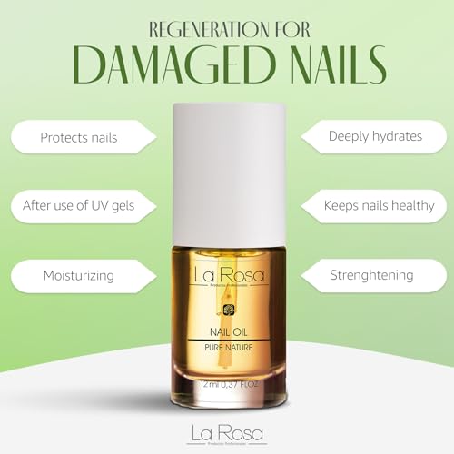 LaRosa HUILE POUR CUTICULES avec Amande Douce, Argan et Jojoba – Hydratant et Nourrissant avec Vitamine E et Extrait de Fleur de Lotus – Vegan et Naturel à 93,6% – 10 ml – Image 3