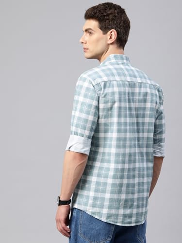 Image of Majestic Man Men Box Checkered Slim Fit Cotton Casual Shirt