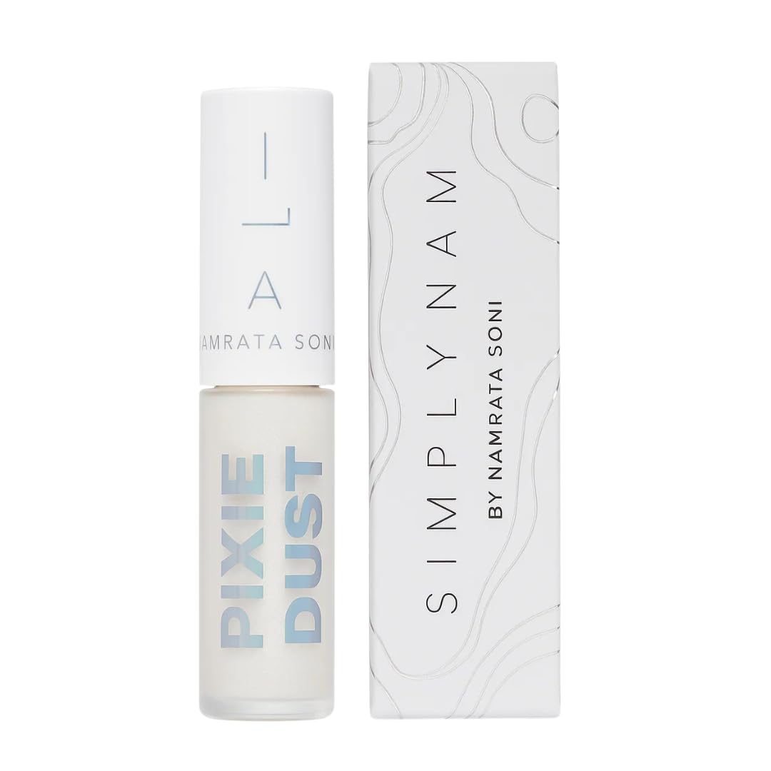 SIMPLYNAM Pixie Dust Multi-Use Glitter Glow | Liquid-to-Powder Formula | Buildable Shimmer | Lightweight & Hydrating | Vegan & Cruelty-Free | Multi-Use for Face & Body | Starlight