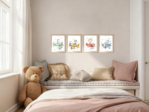 Image of Frimeeme Airplane Nursery Prints,Set of 4,8x10,Unframed