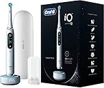 Oral-B iO Series 10 Electric Toothbrush, 7 Cleaning Modes, Dental Care, iOSense, Colour Display & Charging Travel Case, Designed by Braun, Stardust White