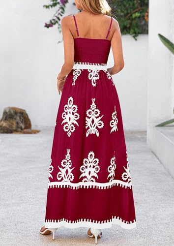 Image of PRETTYGARDEN Women's Summer Boho Maxi Dress Floral Sundresses