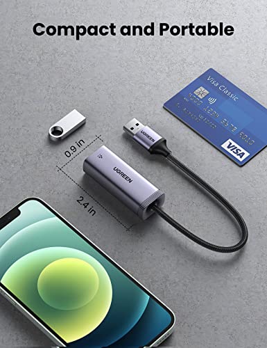 Ugreen Usb To Ethernet Adapter Usb 3.0 To 10 100 1000 Mbps Gigabit Lan Network Adapter Rj45 Internet Adapter Compatible With Nintendo Switch Laptop Pc Macbook Surface Xps Raspberry Pi 4B, And More #TOP5