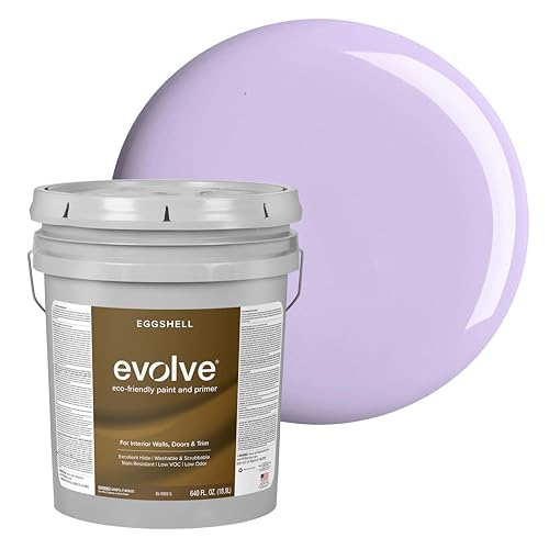 EVOLVE Paint & Primer – Environment-friendly One-Coat (5-Gallon, Soft Violet)