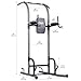 Body Champ Multi-Function Pull Up Bar, Exercise Equipment, Home Gym Power Tower, Power Station for Pull Ups, Push Ups, Vertical Knee and Leg Raises and Dip Stand, VKR1010, Grey, One Size