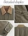 Yimoon Oversized Barn Jacket for Women Corduroy Lapel Collar Button Down Casual Canvas Jacket Outwear(ArmyGreen-M)