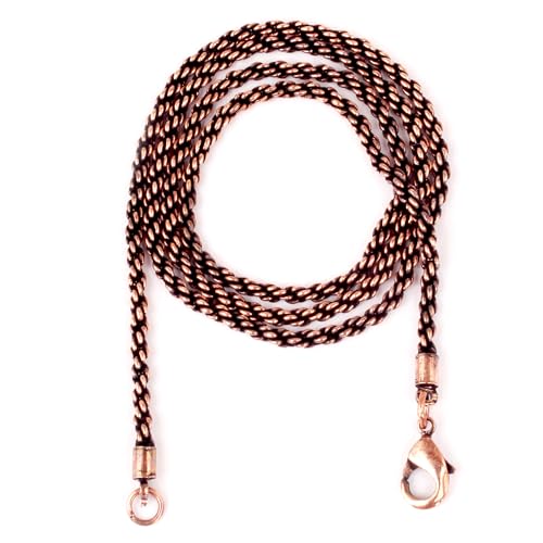 Solid Copper Rope Chain Pure Copper Oxidized Rope Chain Necklace Handmade Copper Chain Necklaces For Women And Mens Chain