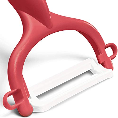 Kyocera Ceramic Knife And Peeler, 4.5", Red #TOP2