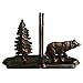 Bear Bookends Decorative, Heavy Duty Cast Iron Book Holder, Bear and Tree Book Ends for Shelves Living Room Home Decor Office, Antique Bronze, 1 Pair/2Pieces