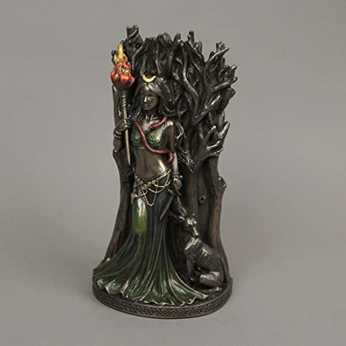 Figura Hecate Diosa Griega de Bronce 8.25 pulg miniatura 2