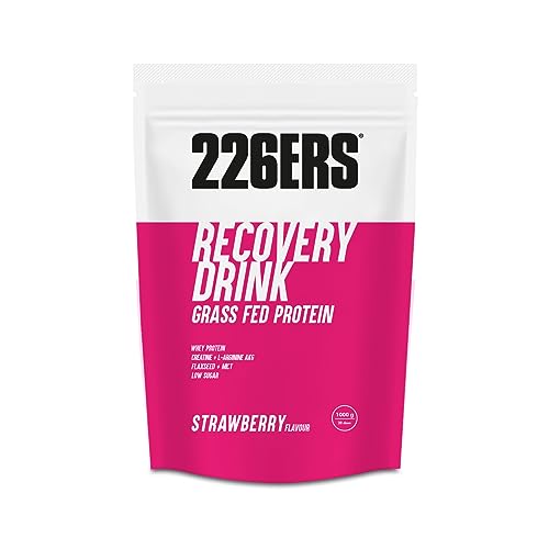 226ERS Recovery Drink | Recuperador Muscular con Proteína Whey, Creatina, Hidratos, Triglicéridos y L-Arginina, Sin Gluten, Fresa - 1 kg