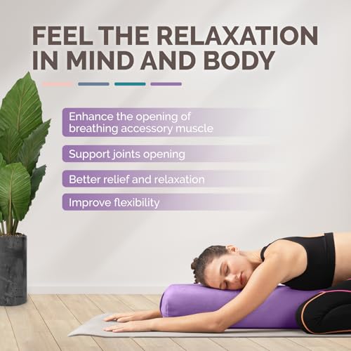 Image of Yes4All Triple-Layer Sponge Yoga Bolster Pillow for Restorative Yoga & Meditation - Versatile Yoga Support Pillow, Balance & Poses Modification