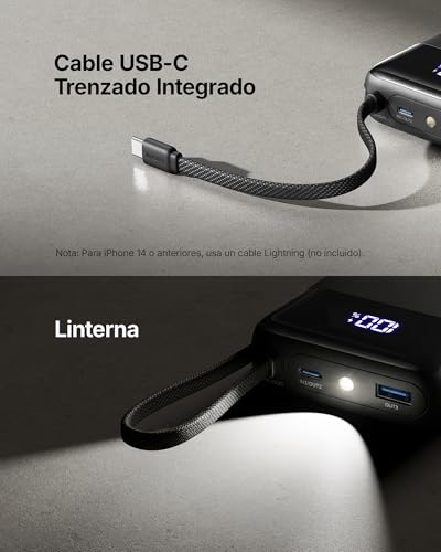Miniatura 5 de Iniu Power Bank, Pequeño 20000mah 45w Carga Rapida Travel Batería Externa