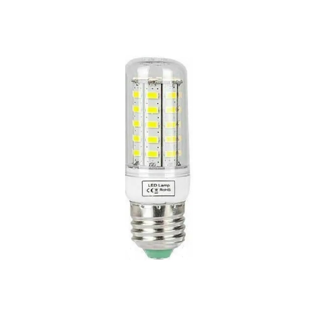 HHF Illuminazione domestica, Confezione da 25 Lampadine LED a Mais AC220V 5W 48LEDs-SMD5730 B22/GU10/E14/G9/E14 Lampada Faretto Domestico(Cold White,E27 48leds)