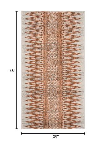 Tapete Safavieh Boho 2'2" x 4' Ivory / Orange miniatura 2