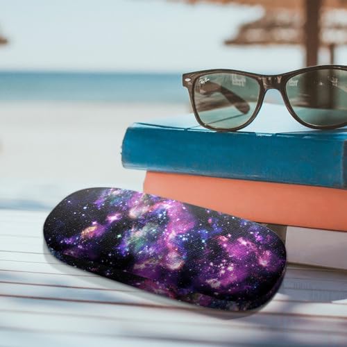 Image of WIRESTER Hard Shell Eyeglasses Case, Clamshell Sunglasses Holder Protective Cover with Microfiber Cloth