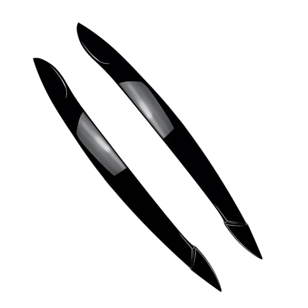 Tapa de ojo para faros delanteros, color negro brillante, 2 cubiertas de cejas compatibles con BMW X5 E70 2008-2013 después de junio de 2008
