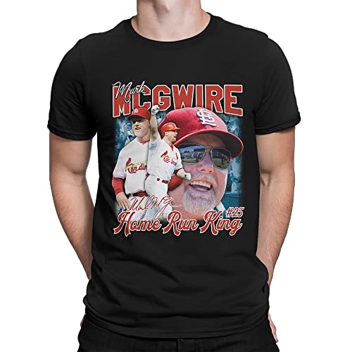 Vintage Mark McGwire Baseball Legends Classic Black T-Shirt Unisex Men Women (Option 1)