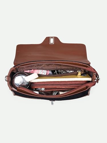 Image of ZOUK | Women's Vegan Leather | Stylish Handbag with Adjustable Strap, Top Handle |