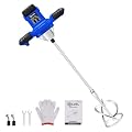 SILVEL Cement Mixer, 2300W Handheld Electric Concrete Mixer, Portable Mortar Mixer with 6 Adjustable Speed, 110V Mud Mixer for Mixing Mud, Cement, Mortar, Paint, Fodder