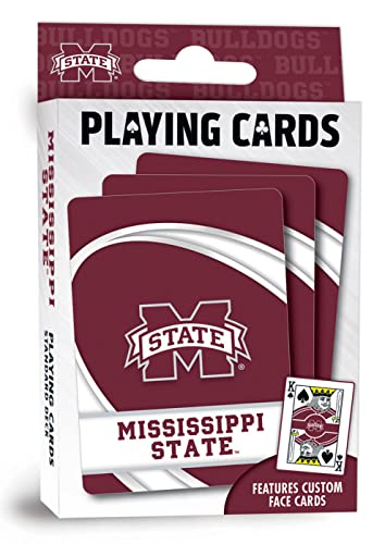 Image of MasterPieces Family Games - NCAA Mississippi State Bulldogs Playing Cards - Officially Licensed Playing Card Deck for Adults, Kids, and Family