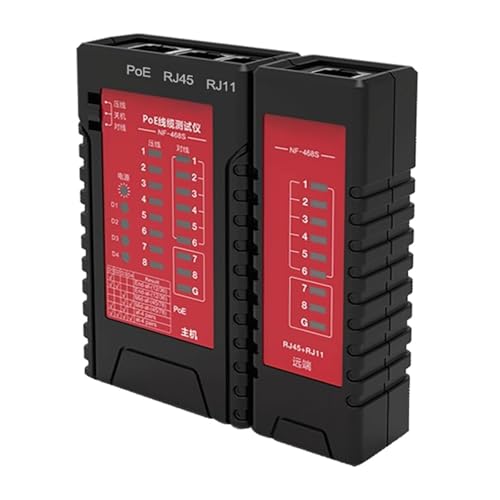 Comprobador de continuidad de red para cables LAN RJ45, RJ11, CAT6 y CAT7 con LED 4