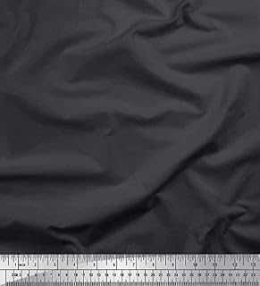 Soimoi Poly Georgette Grey Fabric - by The Yard - 52 Inch Wide - Iron Gray Dark Tone Color Urban - Sleek and Modern Prints in Iron Gray Printed Fabric