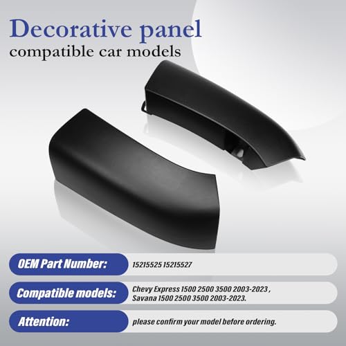 Image of A Pair of Rear Exterior Left and Right Roof Molding Panel Fits for Express Savana 1500 2500 3500 2003-2023 Replaces 15215525 15215527