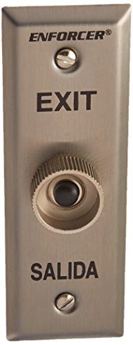 Seco-Larm SD-7101KBPE1Q Enforcer Slimline Request-to-Exit Plate with Black Pushbutton