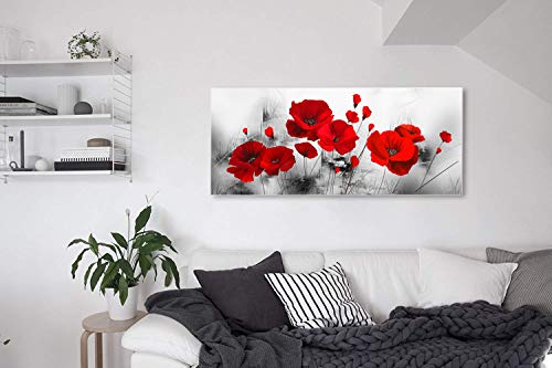 Impression sur Toile Coquelicots pour Décoration Murale de Salon