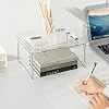 Estink Stackable Clear Organizer, Plastic Transparent Stackable Countertop Shelves Tabletop Storage Rack for Makeup Kitchen Utensils Cosmetics Stationery Bathroom Supplies Organization