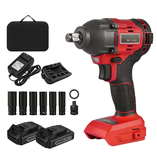 chave de impacto,Chave de impacto sem escova sem fio de 20 V com mandril de 1/2 pol. Velocidade vari