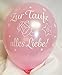 Produktbild Unbekannt Luftballons Zur Taufe Alles Liebe rosa Qualatex, ca. 30 cm, 5 St.