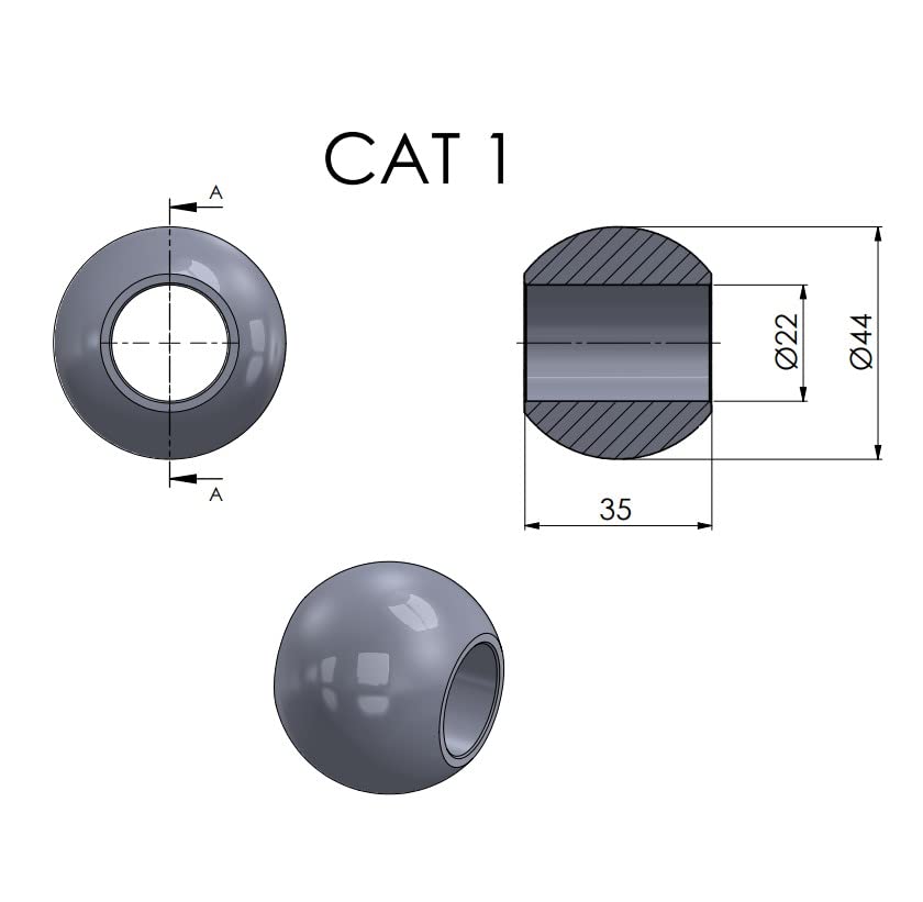 Produktbild von 2 Unterlenkerkugeln Als Fangkugel & Schnellkuppler Für Traktor – 19 Mm, Stahl, Robust! 🚜