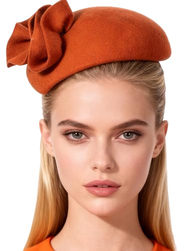 Sombrero de fieltro para mujer estilo fascinador miniatura 2