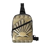 Custom Camino De Santiago Scallop Shell Sling Bags Hombres Moda Hombro Pecho Crossbody Mochila Viaje Senderismo Daypack