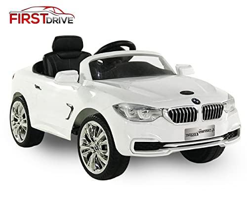 Bmw 4-Series - First Drive - 12V Kids Cars - Dual Motor Electric Power Ride On Car With Remote, Mp3, Aux Cord, Led Headlights, And Premium Wheels(White) #TOP7