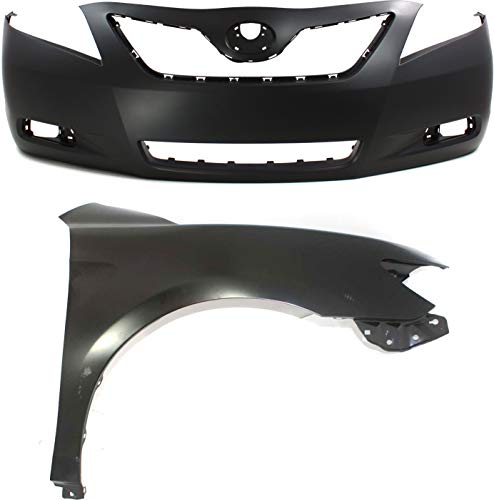 Garage-Pro Bumper Cover KIT Compatible with Toyota Camry 2007-2009 USA Built Vehicle Primed Front