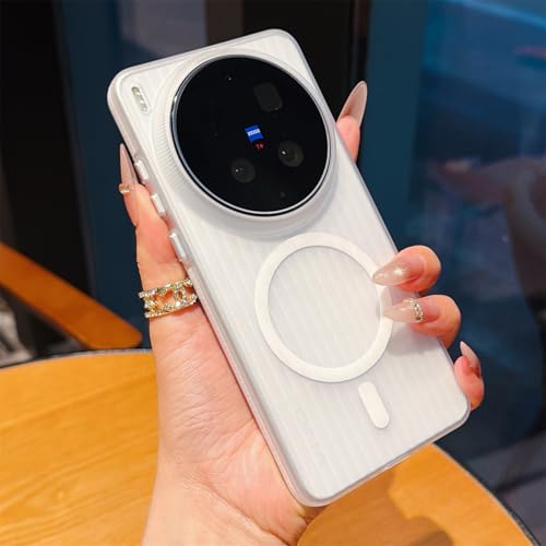 Image of for vivo X300 Ultra 5G Magnetic Phone Case Matte Texture Shockproof Protective PC Cover - White
