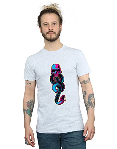 Harry Potter Men's Neon Dark Mark T-Shirt Sport Grey Medium