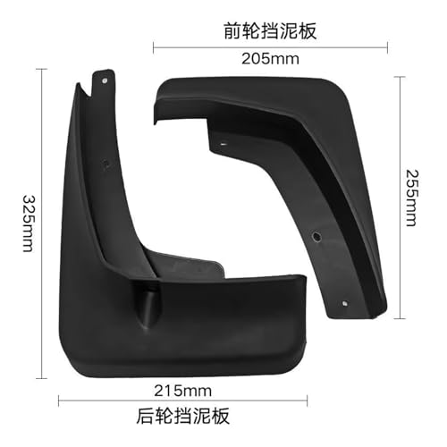 Guardabarros para Chery Tiggo con protección integral contra salpicaduras en plástico ABS 2
