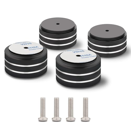 4Pcs Audio Isolation Feet Load 400KG Anti Vibration Pads 40 * 20mm(Black)