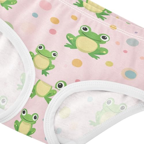 Wusikd Green Frogs Girls' Underwear Cotton Cute Girls Briefs Soft Toddler Underwear 2T2