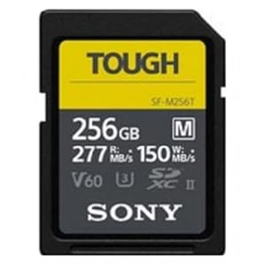 Sony TOUGH-M series SDXC UHS-II Card 256GB, V60, CL10, U3, Max R277MB/S, W150MB/S (SF-M256T/T1), Black