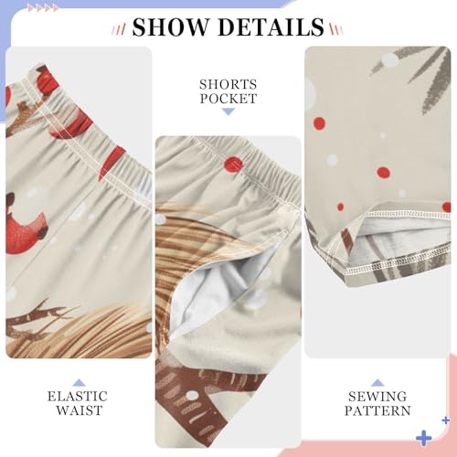 ZZXXB Squirrel Pine Tree Boys Long Pants Soft Trousers Elastic Waist Kids Lounge Bottoms with Pockets S-XL4