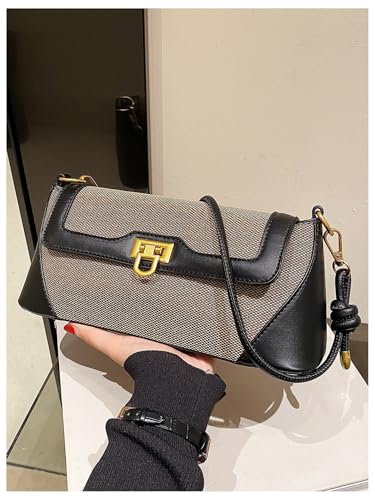 QWINEE Women's Colorblock Underarm Shoulder Bag Casual Elegant Handbag3